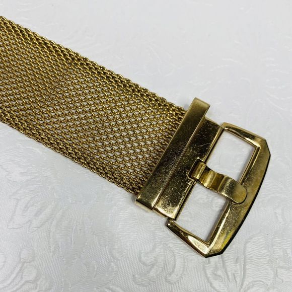Vtg 1970s Set Gold Tone Mesh Belt and Bracelet main image 7